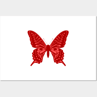 Butterfly, red Posters and Art